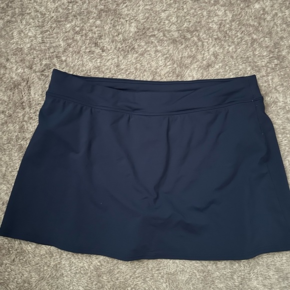 Lands' End Blue Swim Skorts/Skirt  with Smooth Fabric and Clean Hem Size 14 - Picture 4 of 7